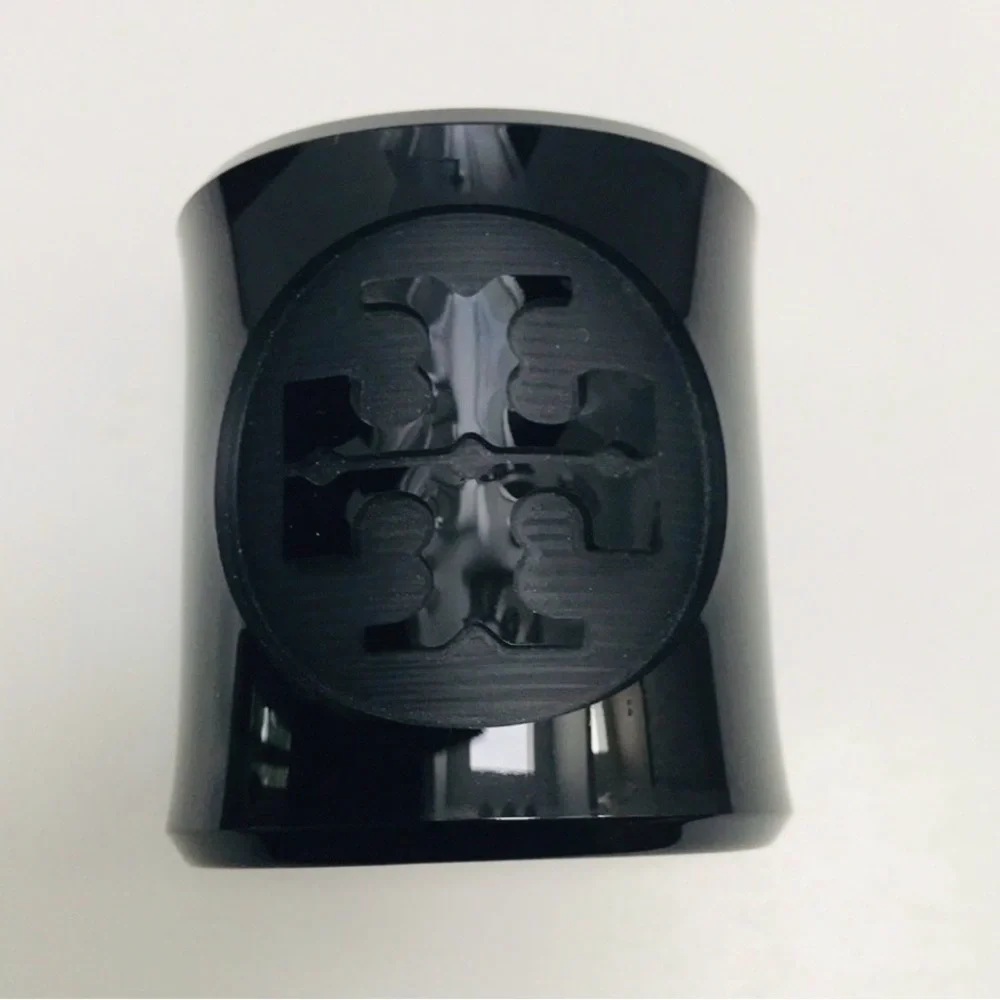 TORY BURCH Black Wide Resin Cuff Bracelet - Picture 1 of 4